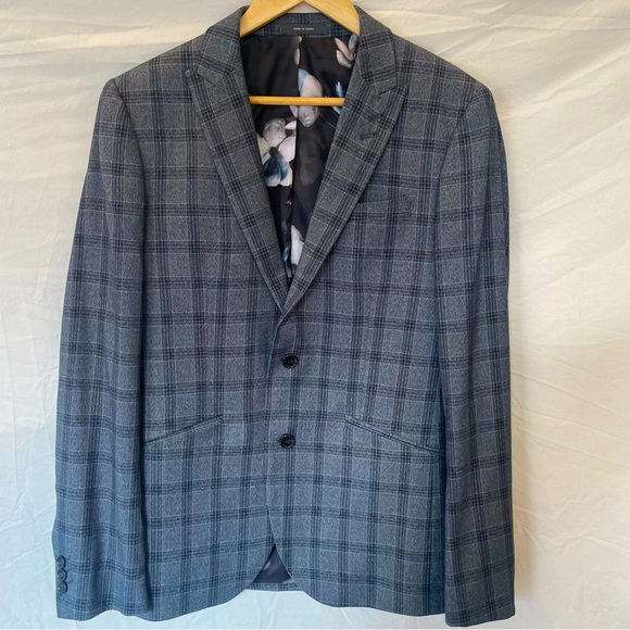 Primark Suits & Blazers Hpprimark Mens Skinny Fit Plaid Fully Lined